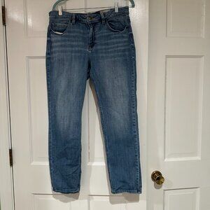 Cosmic Blue Love Cropped Boyfriend Jeans  - Size 31